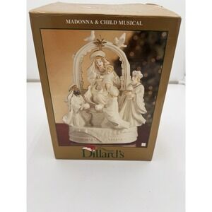 VTG Dillards Trimmings Madonna and Child Christmas Musical Figurine 9" Wise Men